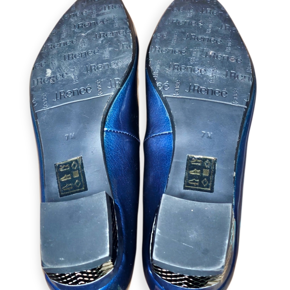 J Renee Elegant Navy Blue Women's Loafers - Picture 6 of 7